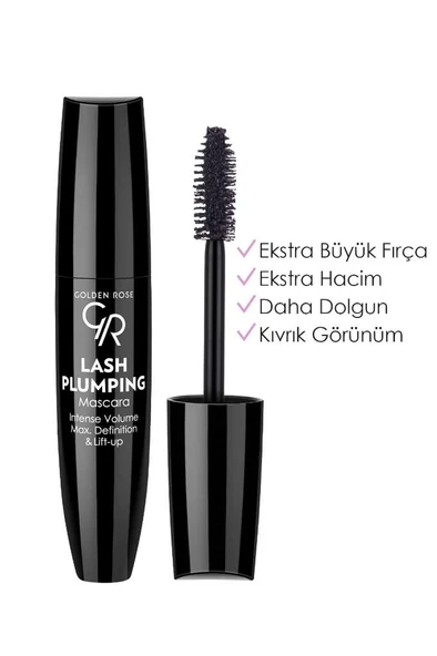 Golden Rose Hacim Kazandıran Siyah Maskara - Lash Plumping Mascara 8691190121655 ürün görseli 1