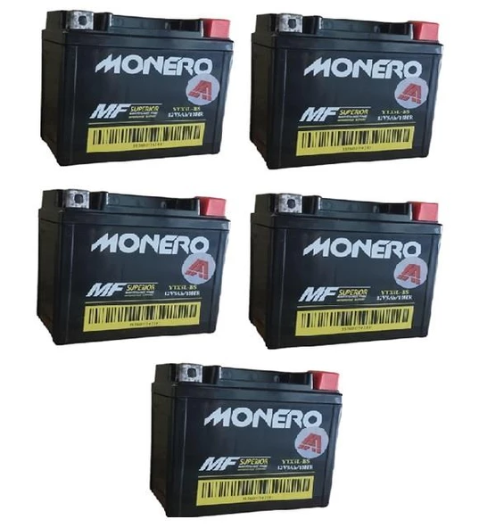 MONERO YTX5L 5ALÇAK MOTOSİKLET AKÜSÜ 5 Lİ PAKET EBATLAR:113*68*105mm ürün görseli 1