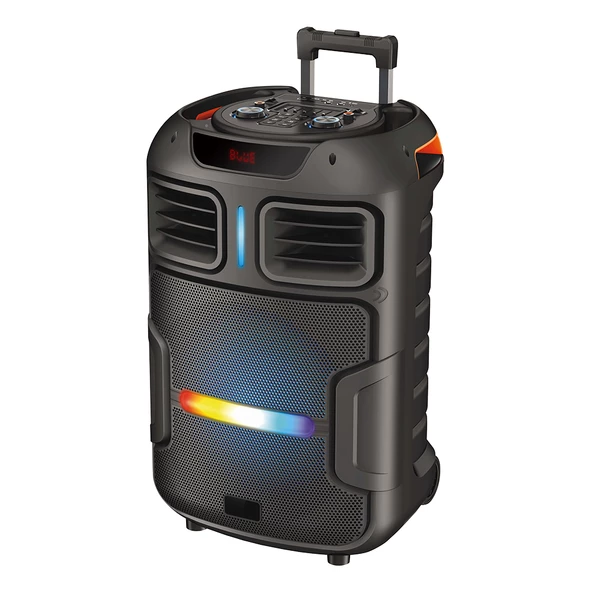 Zore GD-1503 Dijital LED Göstergeli FM Radyolu Mikrofonlu RGB TWS 15 inç Stereo Bass Kablosuz Karaoke Hoparlör ürün görseli 1