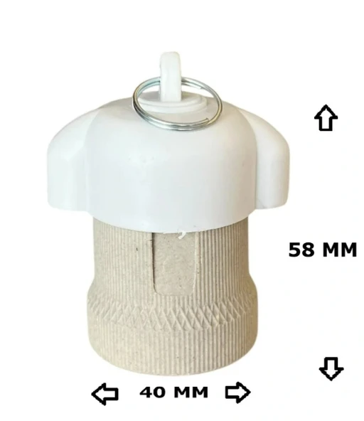 E-27 Yağmur Korumalı Porselen Duy IP65 E27 - Resim 2