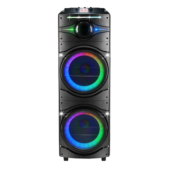 Zore GD-2016 Dijital LED Göstergeli FM Radyolu Mikrofonlu RGB TWS Çift 12 inç Stereo Bass Kablosuz Karaoke Hoparlör ürün görseli 1