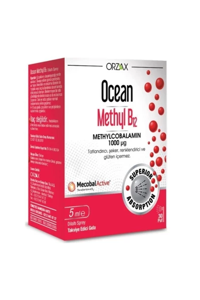 OCEAN METHYL B12 1000 MG 5 ML SPREY ürün görseli 1
