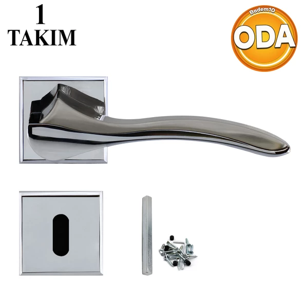 Bilecik Oda Kapı Kolu Krom İnox Sağa Sola Uygun Ön Arka Oda Kapısı 1 Takım ürün görseli 1
