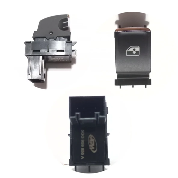AEMPART CAM ANAHTARI VOLKSWAGEN TIGUAN GOLF PASSAT YM TEKLİ OKLU KROMLU ürün görseli 1