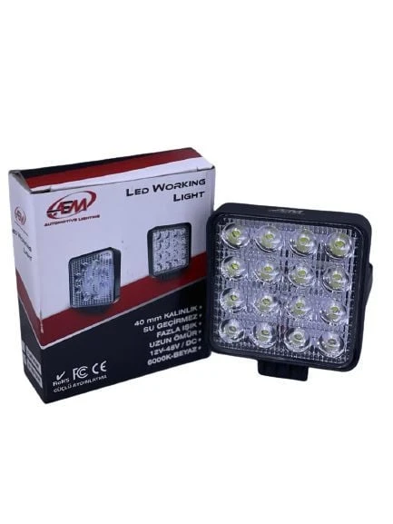 AEMPART ÇALIŞMA LAMBASI 16 LED KARE 48W ürün görseli 1