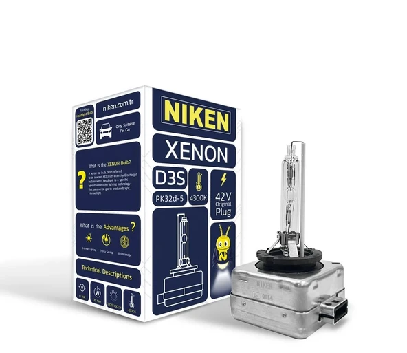 NİKEN D3s xenon far ampulü 2V 35W PK32d-5 4300K NİKEN ürün görseli 1
