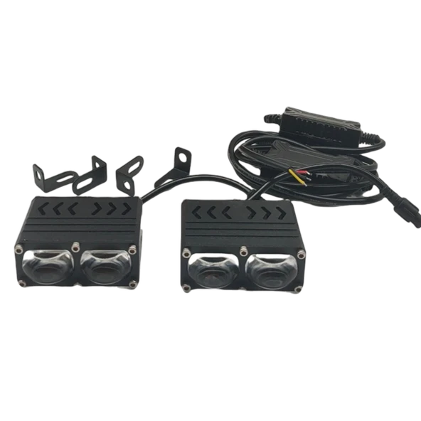Space Offroad sis lambası 7.2 x 5.6 x 3cm 2 led beyaz 45w sarı 45w 12-80v /  LASS397 ürün görseli 1