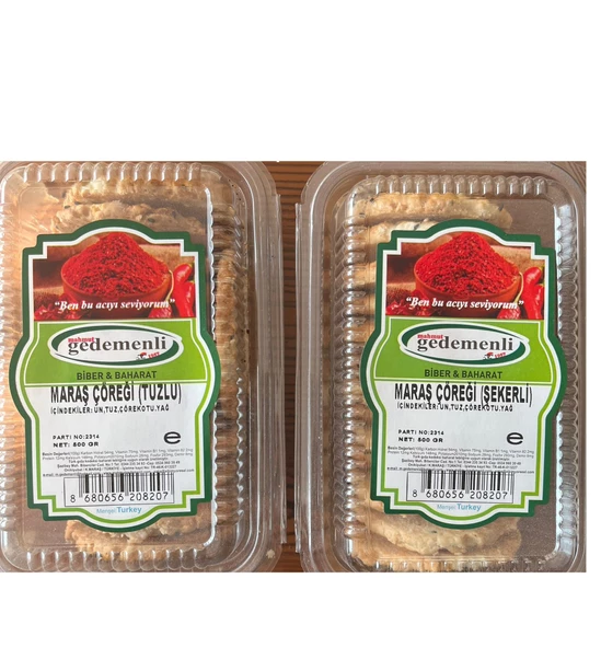 MARAŞ ÇÖREĞİ ŞEKERLİ VE TUZLU 500 GR X 2 ADET ürün görseli 1