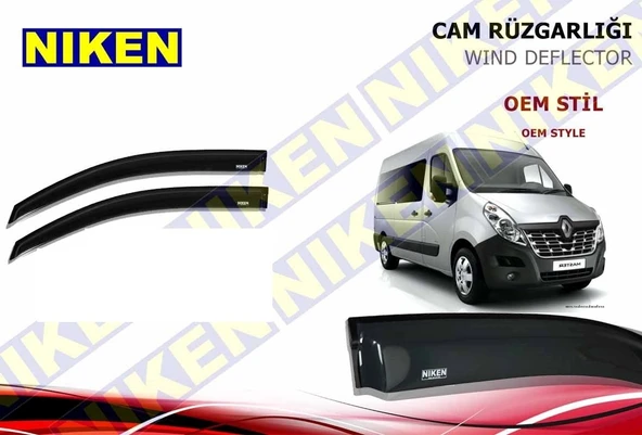 NİKEN Renault Master cam rüzgarlığı oem 2010+ niken 2li ürün görseli 1