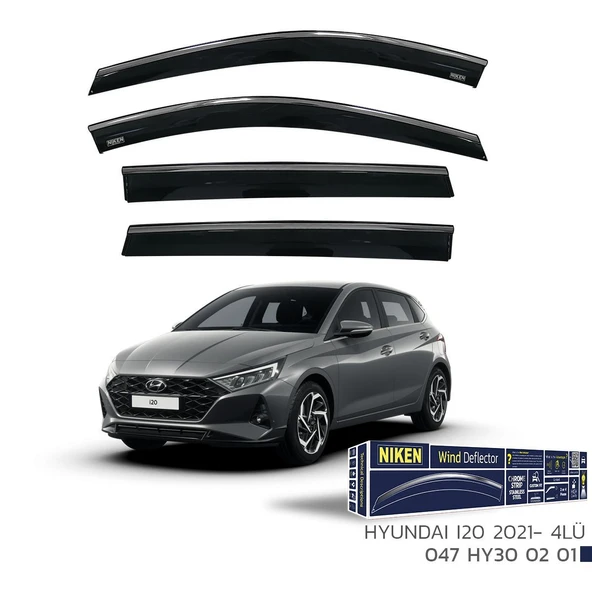 NİKEN Hyundai i20 cam rüzgarlığı kromlu 2021+ niken ürün görseli 1