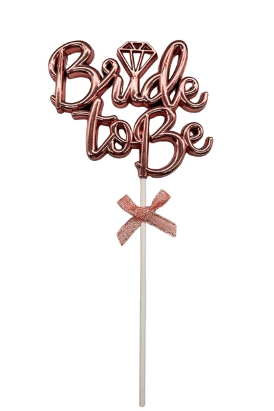 Pasta Üstü Bride To Be Krom Rose Gold 20 cm ürün görseli 1