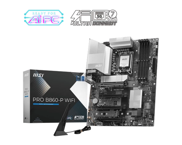 MSI MB PRO B860-P WIFI SOKET 1851 DDR5 8600MHZOC 3xM.2 1x TB4 HDMI DISPLAY 5G LAN WIFI 7 ATX ürün görseli 1