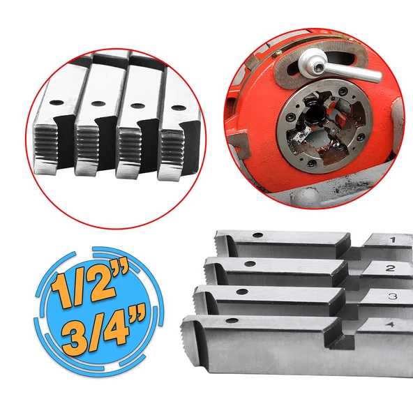 Metal Diş Açıcı Euromax EX75011 EX75013 EX75015 Pafta Tarak Yedek Diş Açma Tarağı 1/2" - 3/4" ürün görseli 1