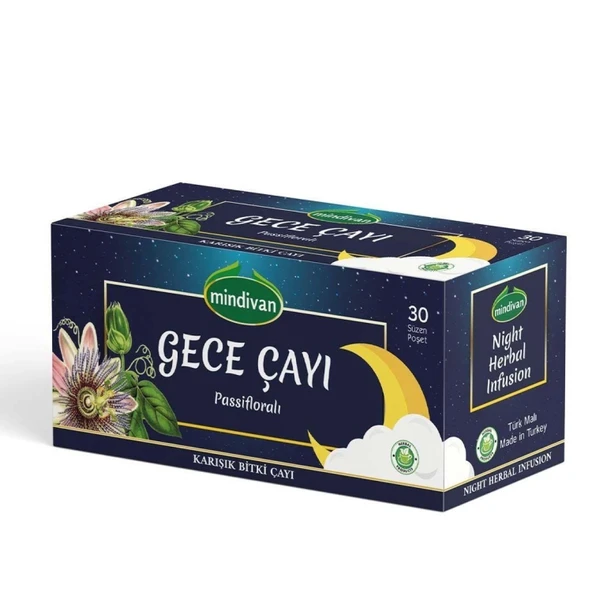 Mindivan Passiflora Çayı - Gece Çayı 30'lu Süzen Poşet ürün görseli 1
