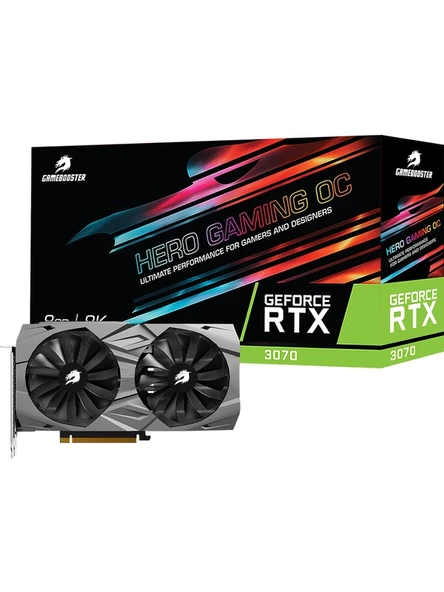 GameBooster RTX 3070 HERO GAMING OC 8GB DDR6 256 Bit DP/HDMI Nvidia Ekran Kartı ürün görseli 1