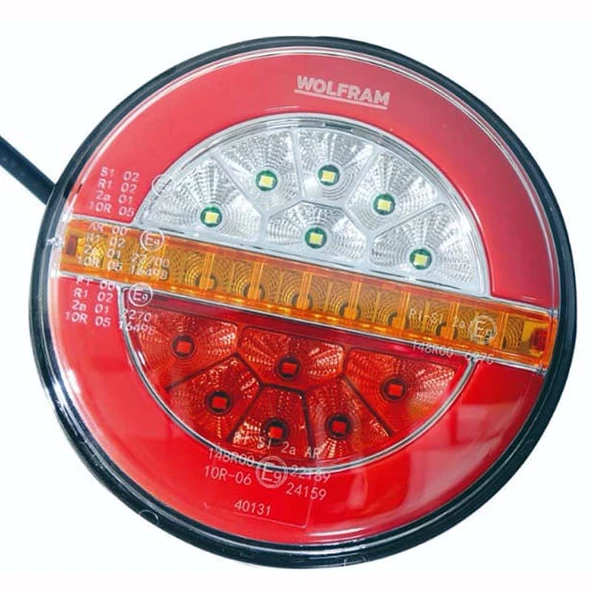 Led Yuvarlak 4 Fonksiyonlu Stop-Sinyal-Park-Geri Vites 10-30V E9 Belgeli Sağ ürün görseli 1