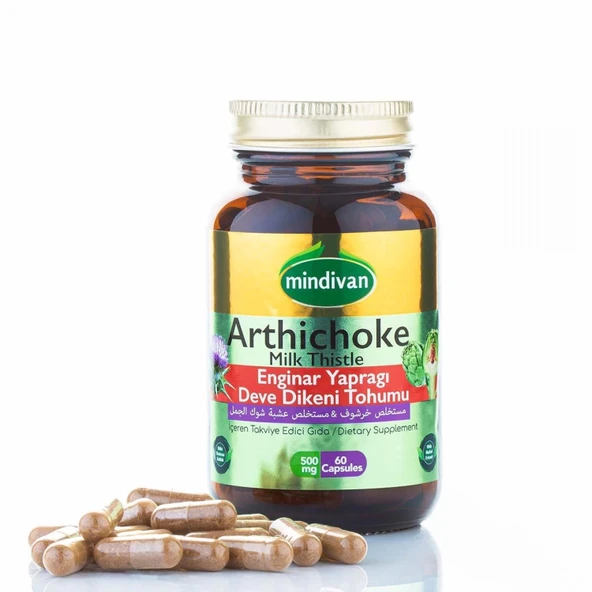 Mindivan Enginar ve Deve Dikeni Ekstreli Kapsül - 500 Mg (60 Adet) ürün görseli 1