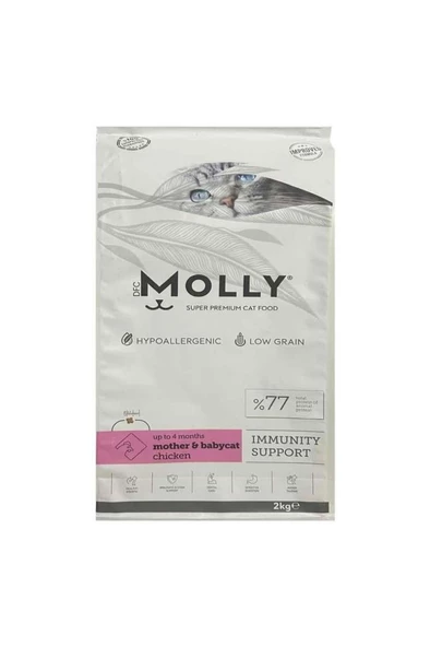 Molly Tavuklu Yavru ve Anne Kedi Maması 2 kg ürün görseli 1