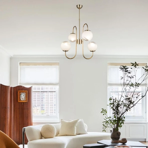 LUCEA Ternova 4 Lu Antık Lak Avıze 4xe27 ürün görseli 1
