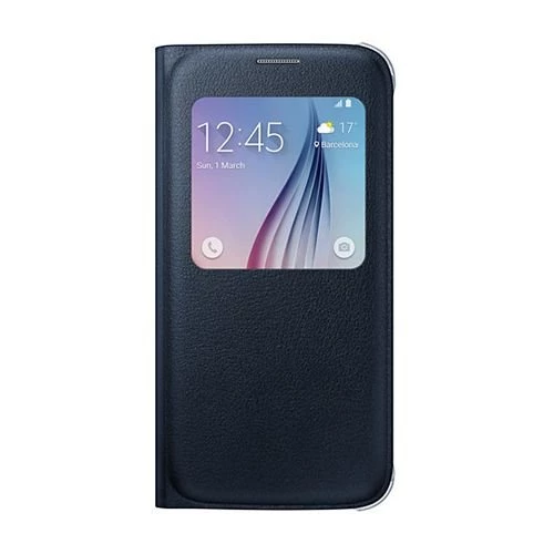 Galaxy S6 ile Uyumlu S View Cover (Deri Görünümlü) Lacivert EF-CG920PBEGWW ürün görseli 1