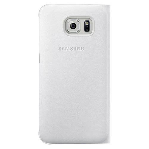 Galaxy S6 Edge ile Uyumlu Flip Wallet (Deri Görünümlü) Beyaz EF-WG925PWEGWW ürün görseli 1