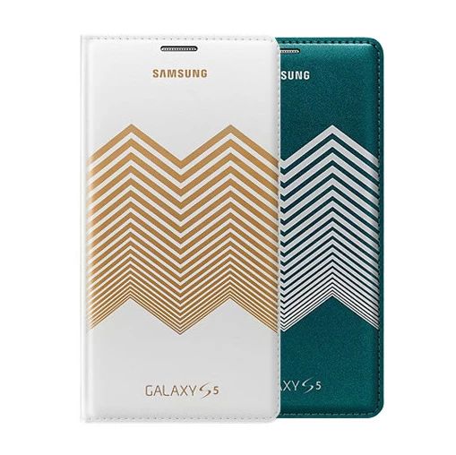 Galaxy S5 ile Uyumlu Nicholas Kırkwood Flip Wallet Kılıf Altın Desenli EF-WG900RLEGWW ürün görseli 1
