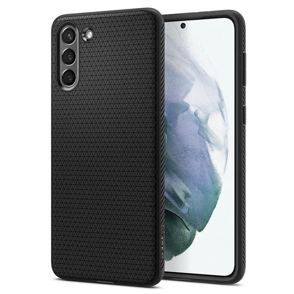 Spigen Galaxy S21 ile Uyumlu Kılıf Liquid Air Matte Black ürün görseli 1