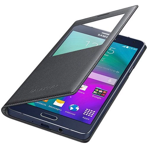 Galaxy A7 2015 ile Uyumlu Kılıf S View Cover EF-CA700BCEGWW Siyah ürün görseli 1