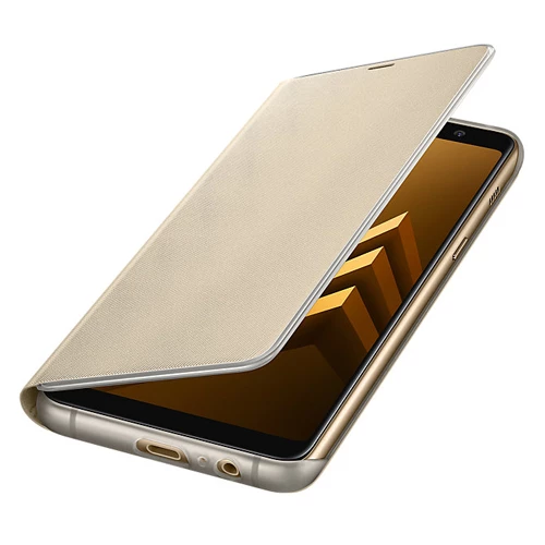 Galaxy A8 Plus (2018) ile Uyumlu Neon Flip Koruyucu Kılıf Altın EF-FA730PFEGWW ürün görseli 1