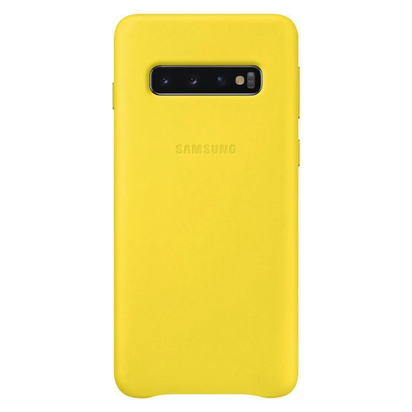 Galaxy S10 ile Uyumlu Kılıf Leather Cover Sarı EF-VG973LYEGWW ürün görseli 1