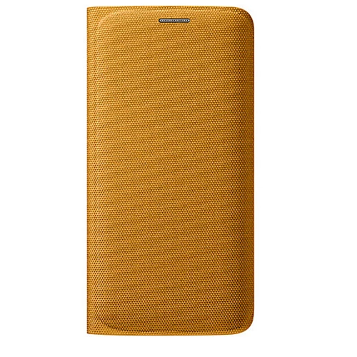 Galaxy S6 Edge ile Uyumlu Flip Wallet (Tekstil) Sarı EF-WG925BYEGWW ürün görseli 1