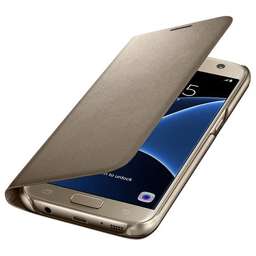Galaxy S7 ile Uyumlu LED View Fonksiyonel Kılıf Altın EF-NG930PFEGWW ürün görseli 1