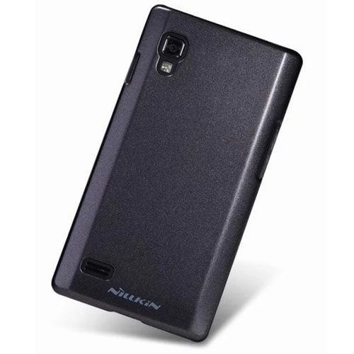 Nillkin Optimus L9 ile Uyumlu Parlak Sert Kauçuk Kılıf Siyah ürün görseli 1