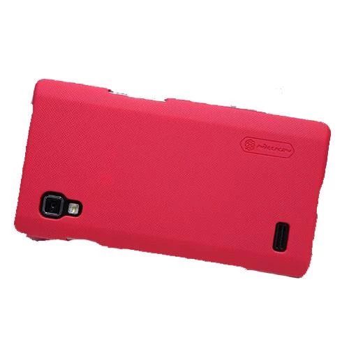 Nillkin Optimus L9 ile Uyumlu Sert Kauçuk Kılıf Kırmızı ürün görseli 1