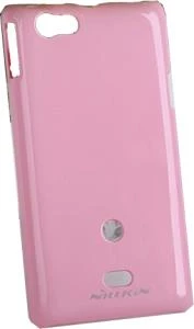 Nillkin Xperia Miro ile Uyumlu Parlak Sert Kauçuk Kılıf Pembe ürün görseli 1