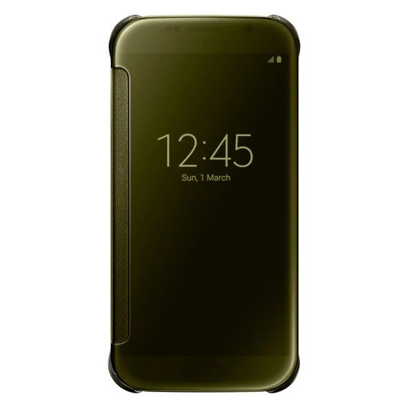 Galaxy S6 ile Uyumlu Clear View Cover Altın EF-ZG920BFEGWW ürün görseli 1