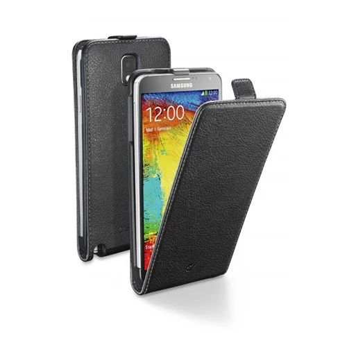 Cellular Line N9000 Galaxy Note 3 ile Uyumlu Flap Essential Mıknatıslı Deri Kılıf Siyah FLAPESSENNOTE3BK ürün görseli 1