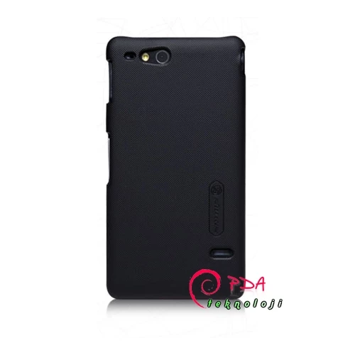 Nillkin Xperia Go ile Uyumlu Sert Kauçuk Kılıf Siyah Renk ürün görseli 1