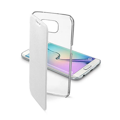 Cellular Line Galaxy S6 Edge ile Uyumlu Clear Book Kılıf Beyaz CLEARBOOKGALS6EW ürün görseli 1