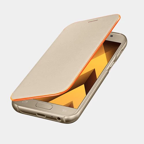 Galaxy A3(2017) ile Uyumlu Neon Flip Cover Gold EF-FA320PFEGWW ürün görseli 1