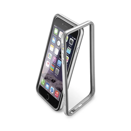Cellular Line iPhone 6S Plus/6 Plus ile Uyumlu Bumper Satin Kılıf Gri BUMPSATINIPH655D ürün görseli 1