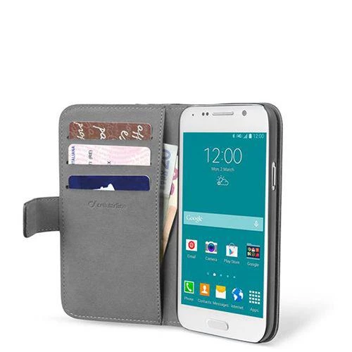 Cellular Line Galaxy S6 ile Uyumlu Book Agenda Kapaklı Kılıf Siyah BOOKAGENDAGALS6K ürün görseli 1