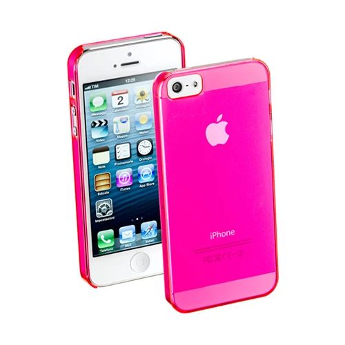 Cellular Line iPhone SE/5S/5 ile Uyumlu Cool Fluo Şeffaf Sert Kılıf Pembe COOLIPHONE5P (Out) ürün görseli 1