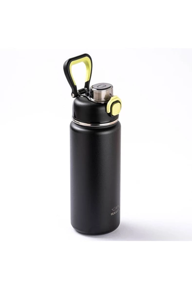 OKADI ÇIKARILABİLİR PİPETLİ SİYAH PASLANMAZ ÇELİK TERMOS 750ML ürün görseli 1