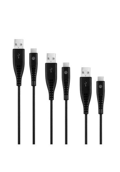 Mojue Usb-C 3’lü Şarj Kablosu Seti Ekstra Dayanıklı Usb-A Usb-C 2A (Mojue By Ttec)  120/200/300CM ürün görseli 1