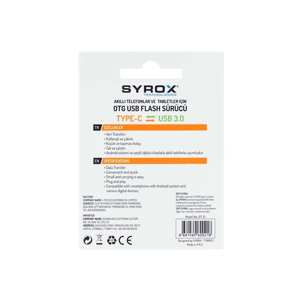 Syrox Type-C USB 3.0 OTG Dönüştürücü DT13 - Resim 5
