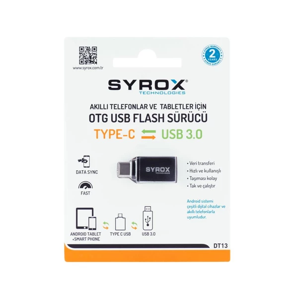 Syrox Type-C USB 3.0 OTG Dönüştürücü DT13 - Resim 4