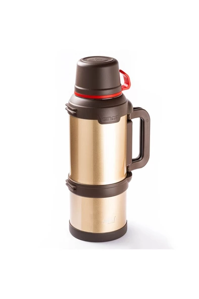 OKADI TRAVEL KULPLU GOLD PASLANMAZ ÇELİK TERMOS 3.6L ürün görseli 1