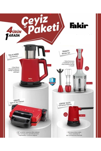 Fakir Rogue Serisi 4 lü Elektronik Çeyiz Seti ürün görseli 1
