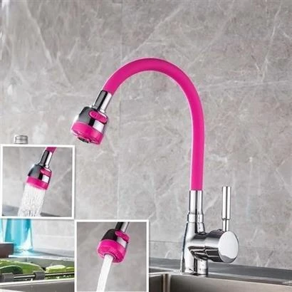 Oynar Başlıklı Tasarruflu Kubar Musluk Borusu ve Başlığı  Pembe ürün görseli 1